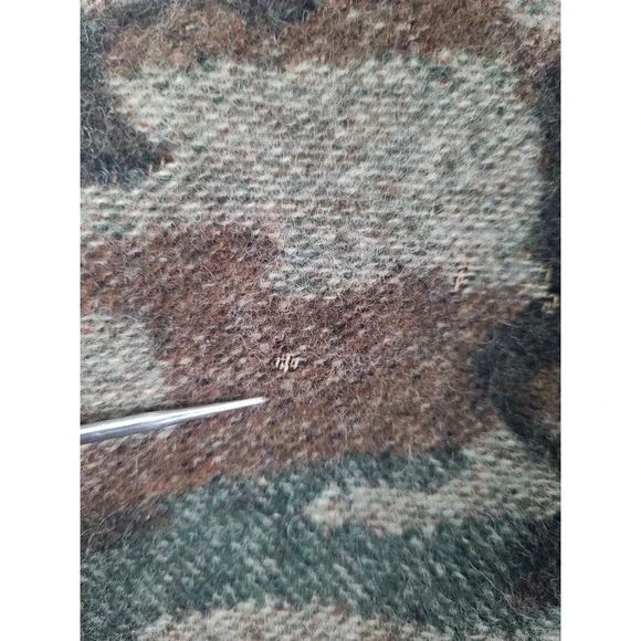 VTG King of the Mountain Wool Camo Hunting Shacket Mens Lg Damanged - Picture 10 of 16